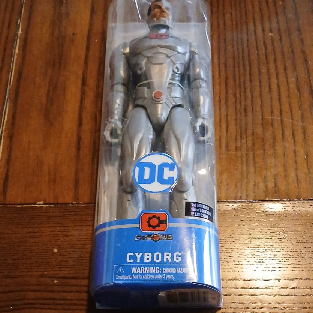 DC Cyborg 1st Edition Action Figure - Silver and Blue